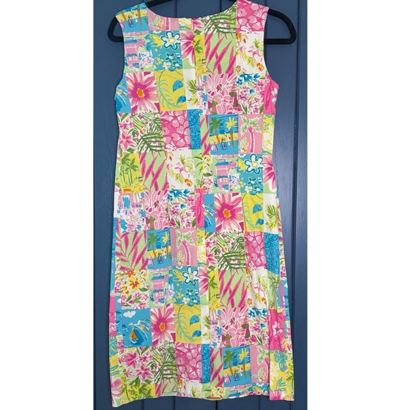 Vintage Bright Colorful Tropical Dress Size 6 Hawaiian Coastal Grandma Playful - Picture 3 of 3